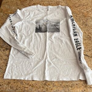 American Eagle Outfitters White Long Sleeve Tee
